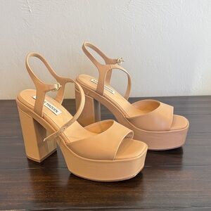 Steve Madden Nude Platform Heels